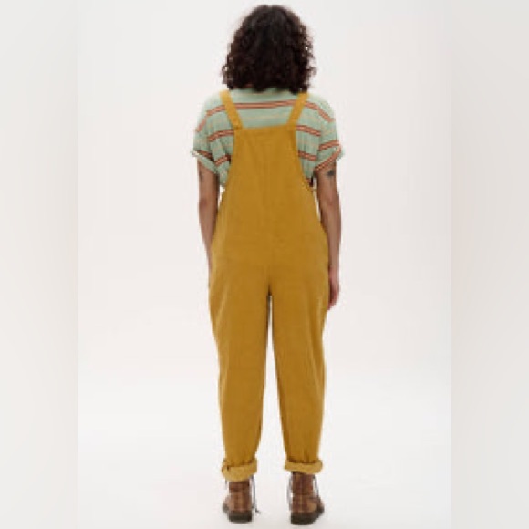 NWOT Lucy & Yak Original Dungaree Organic Cotton Mustard Size UK8 US4 Unisex - Picture 2 of 16